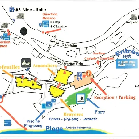 Studio Pour 4 Personnes Avec Wi-Fi, Vue Mer, Roquebrune-Cap-Martin - Fr-1-827-64 아파트 *